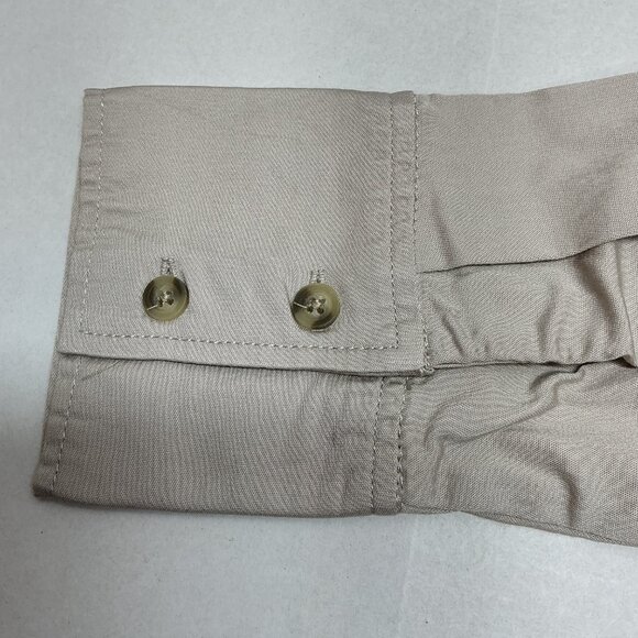 Small Button Front Shirt Hi-Low Sandstone NWT $84 QVC CLOTHES - Picture 6 of 9